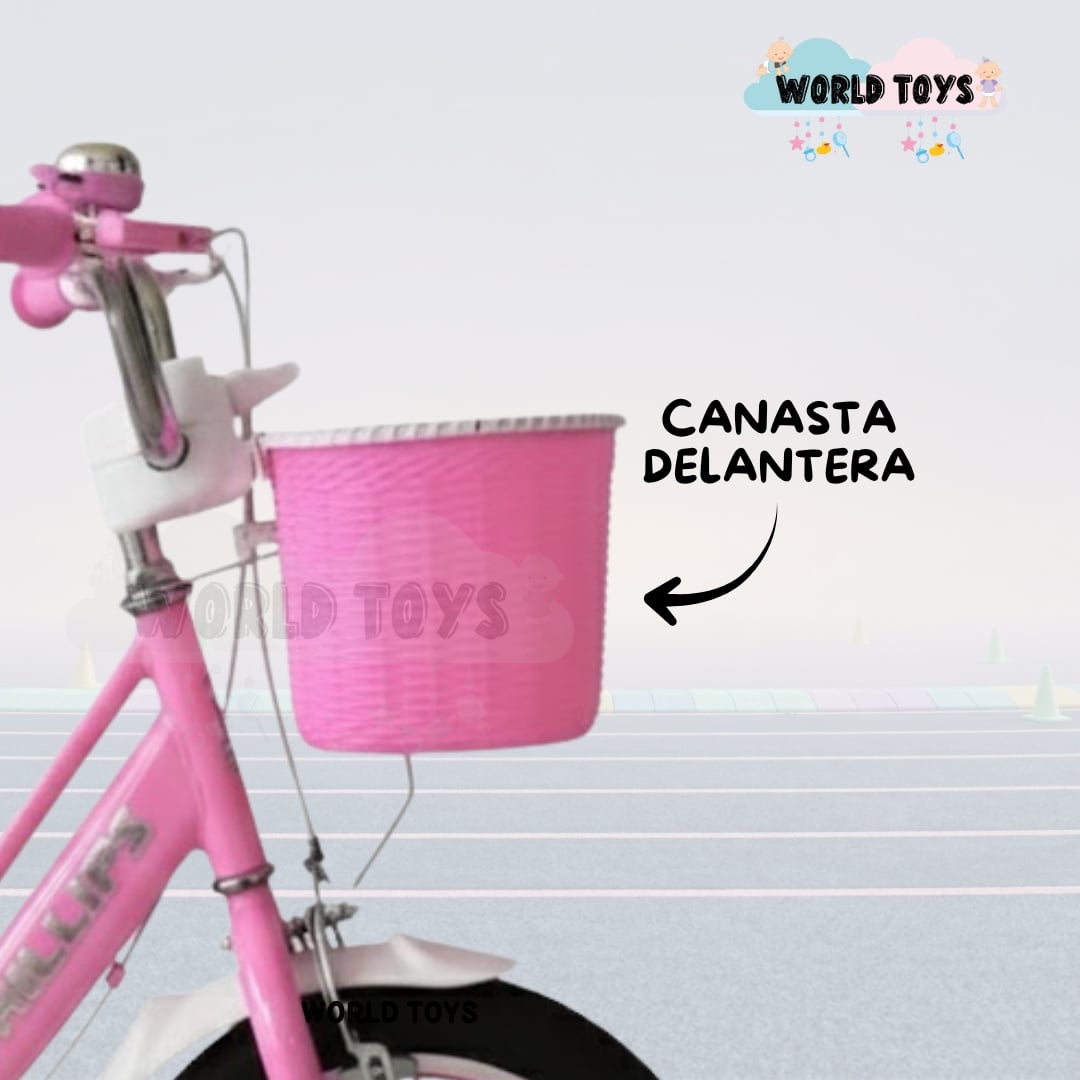 BICICLETA CAMPERA ARO 12 «CUTIE» CON CANASTA - 5