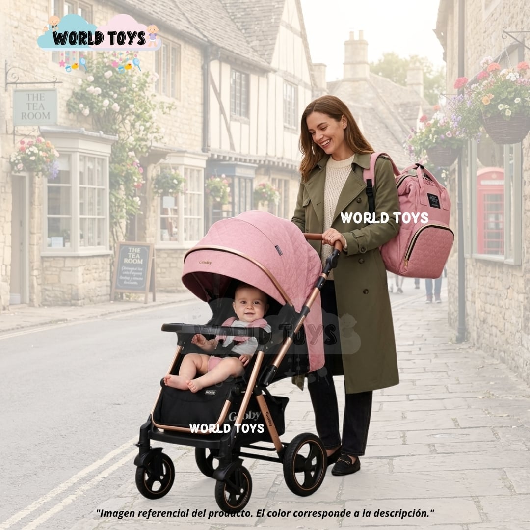 COCHE CUNA DE LUJO «GEOBY» CON MOCHILA - 2