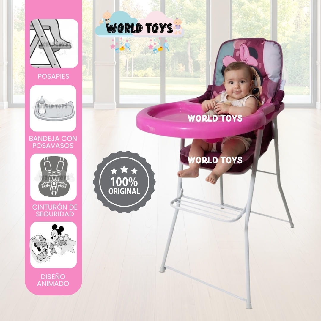 SILLA DE COMER PLEGABLE «MEESKA» CON DISEÑO RATÓN - 1