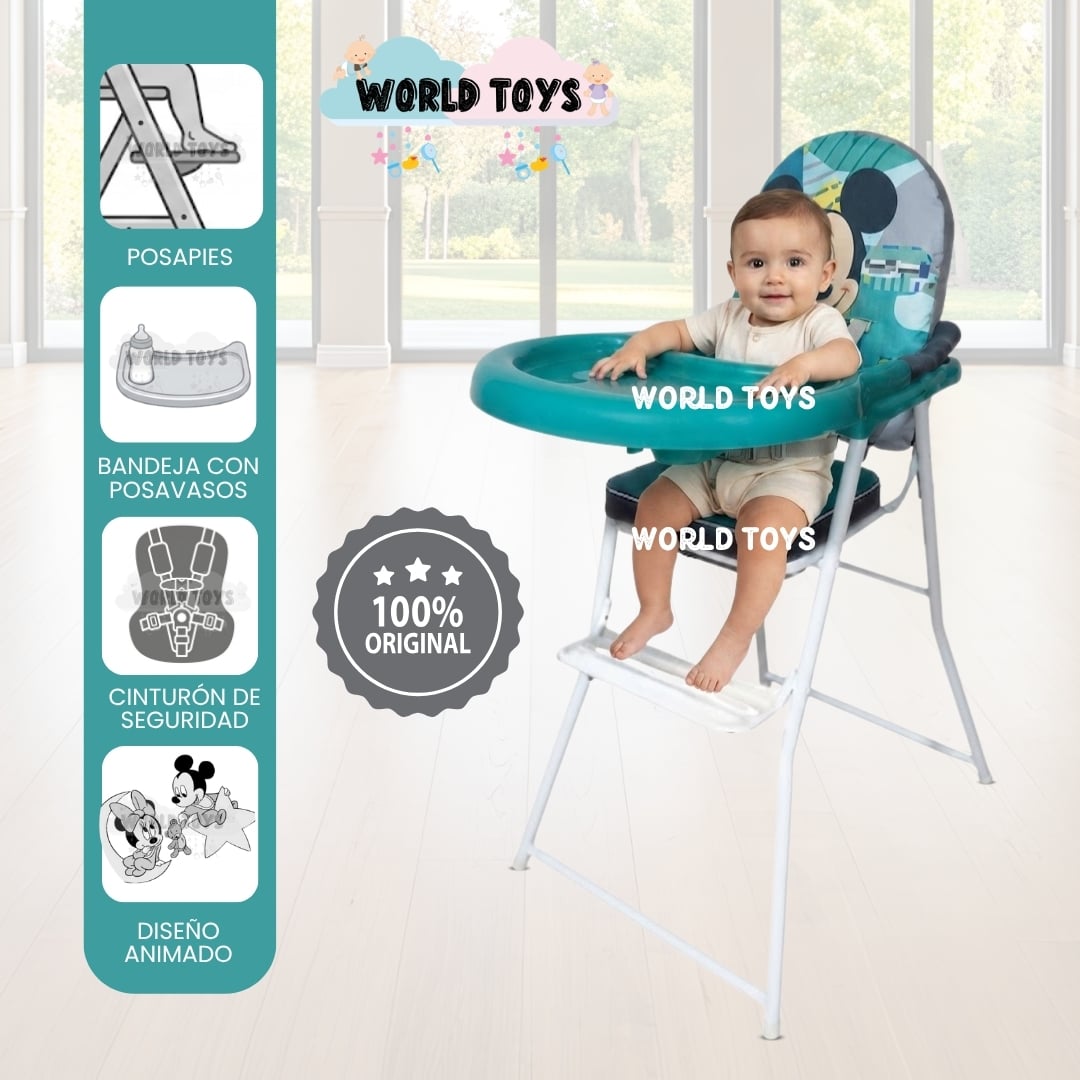 SILLA DE COMER PLEGABLE «MEESKA» CON DISEÑO RATÓN - 1