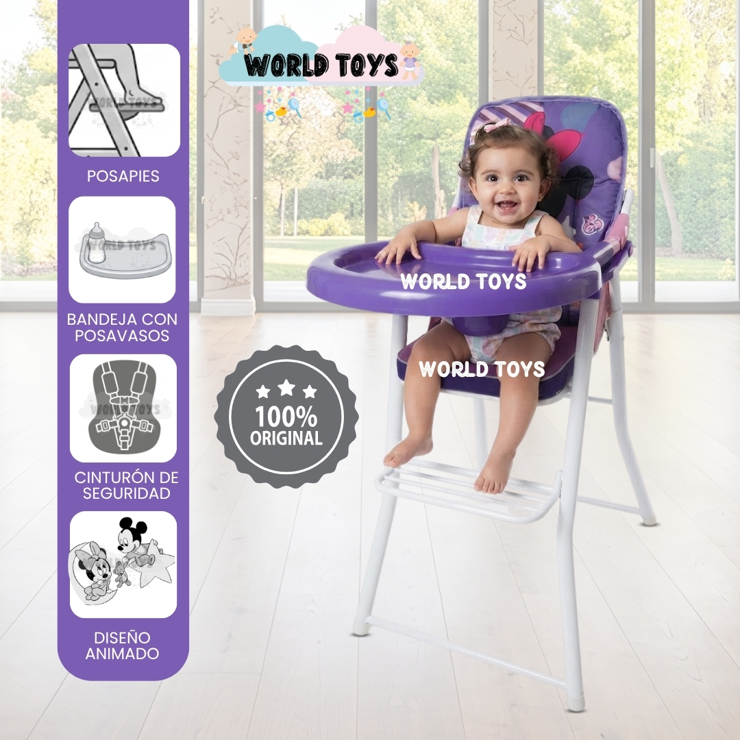 SILLA DE COMER PLEGABLE «MOUSKA» CON DISEÑO RATÓN - 1