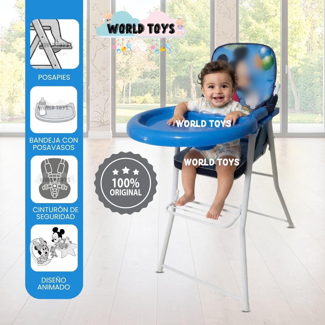 SILLA DE COMER PLEGABLE «MOUSKA» CON DISEÑO RATÓN - 1