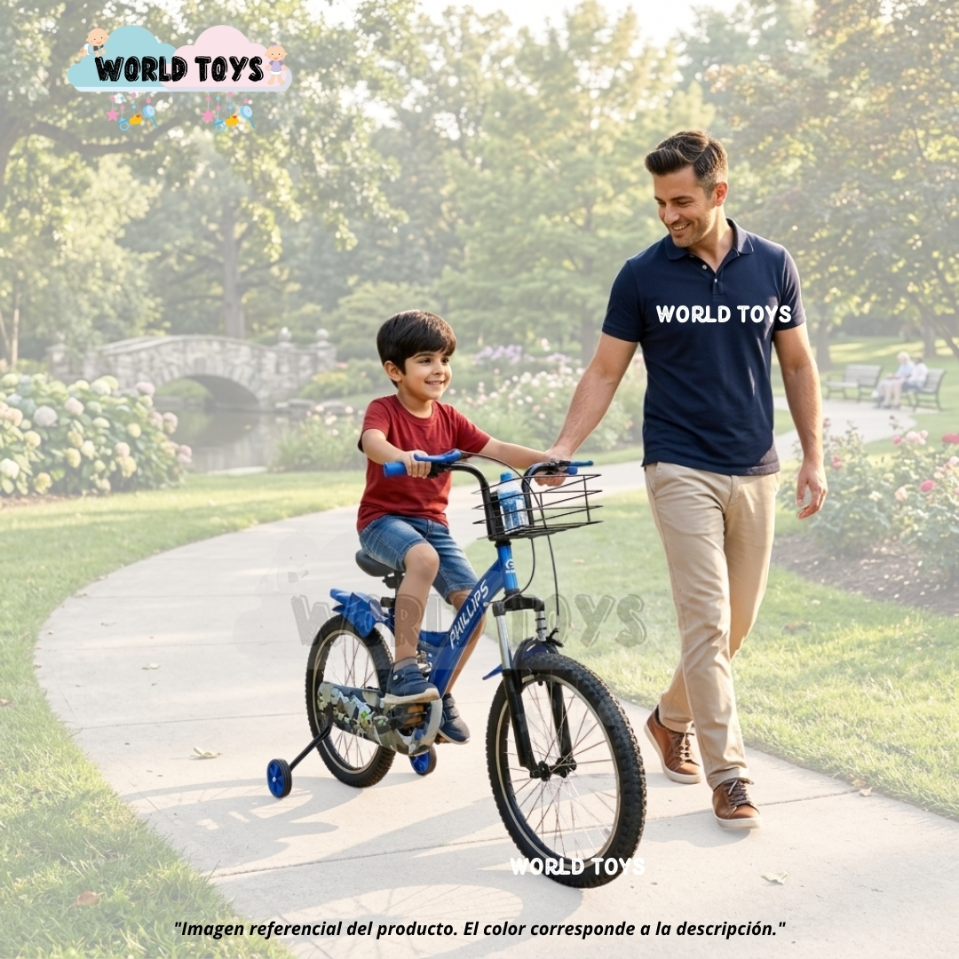 BICICLETA PARA NIÑO ARO 20 «PHILLIPS KING» CON CANASTA - 2