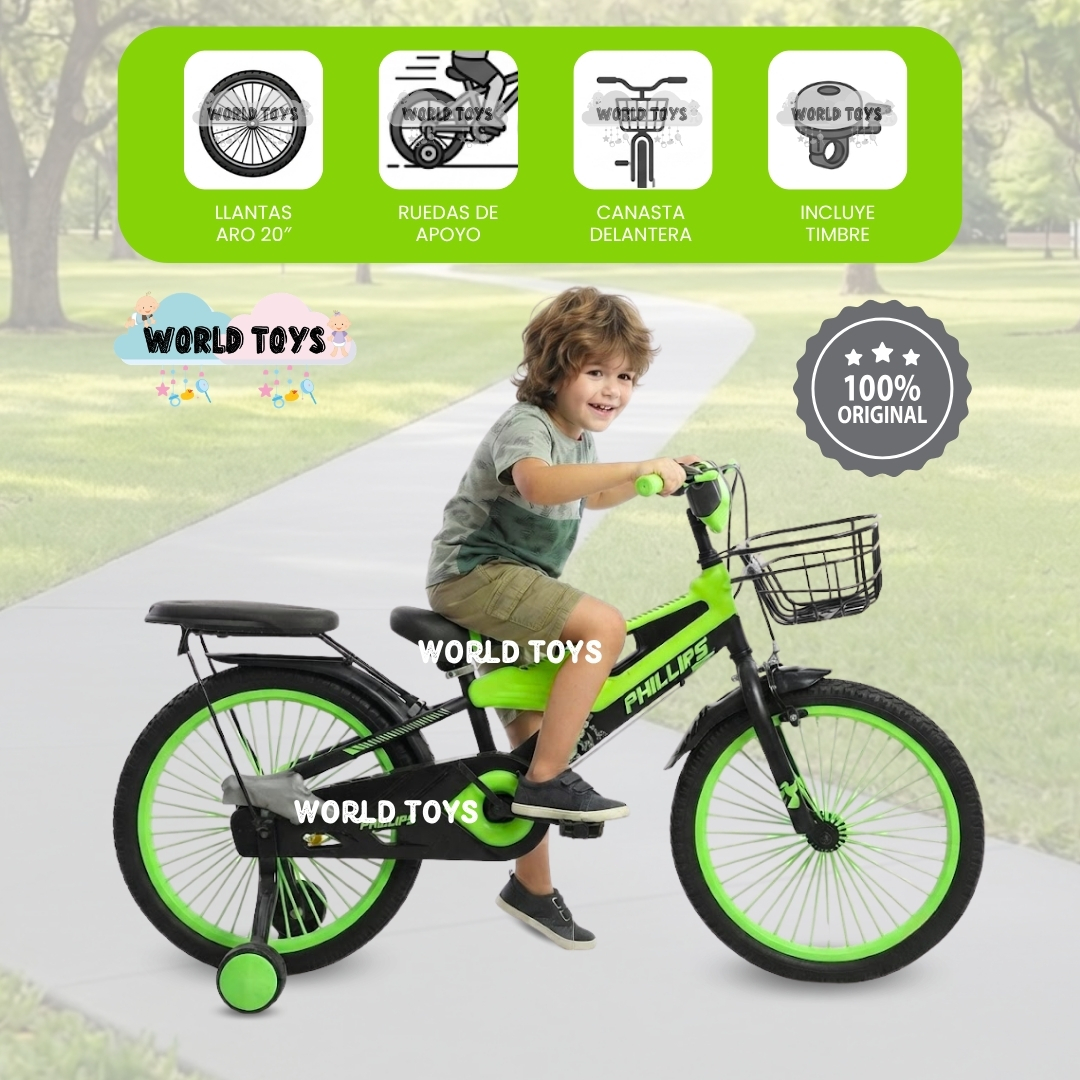 BICICLETA PARA NIÑO ARO 20 «MEGATRON» CON CANASTA - 1