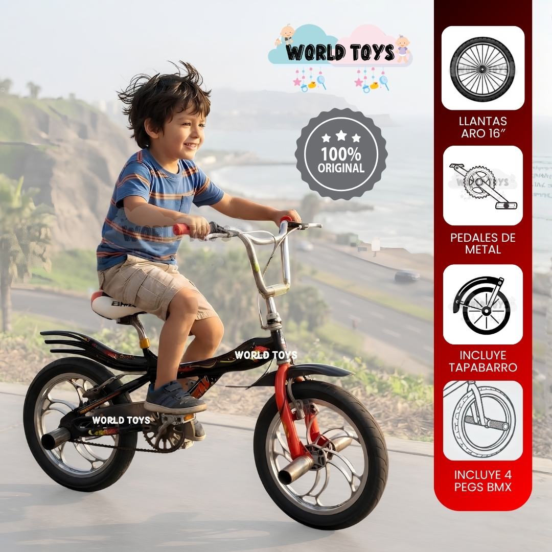 BICICLETA BMX PARA NIÑO «FIRE-X» ARO 16 COLECCIÓN EXCLUSIVA - 1