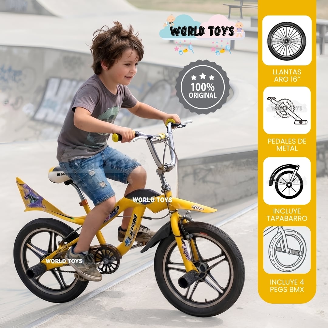 BICICLETA BMX PARA NIÑO «KNOX» ARO 16 COLECCIÓN EXCLUSIVA - 1