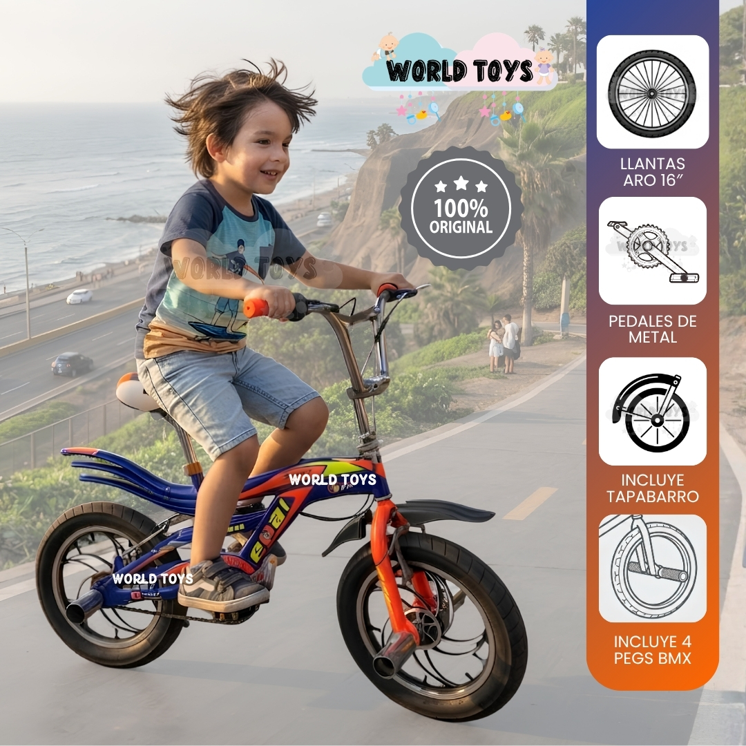 BICICLETA BMX PARA NIÑO «FIRE-X» ARO 16 COLECCIÓN EXCLUSIVA - 1