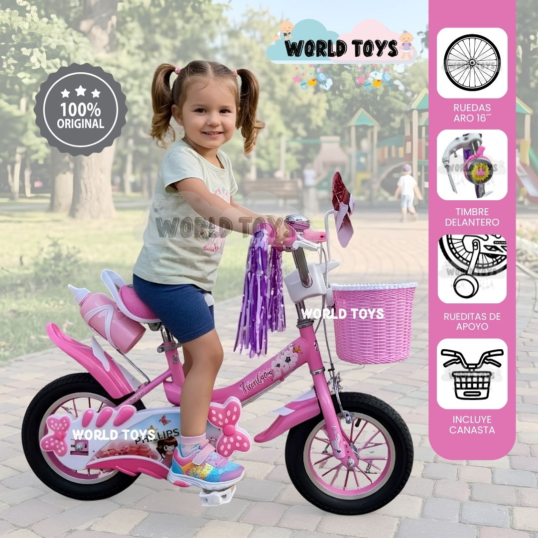 BICICLETA VORTEX PARA NIÑA «ANNE» ARO 16 COLECCIÓN EXCLUSIVA - 1