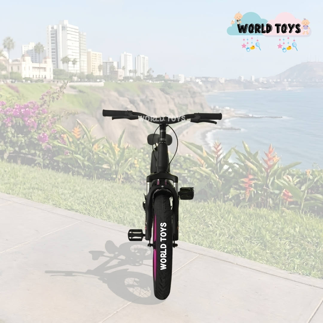 BICICLETA DEPORTIVA ARO 16 «PHILLIPS» LLANTAS ANCHAS FUCSIA - 2