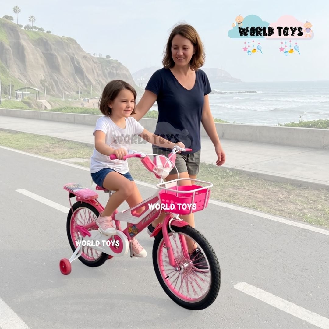 BICICLETA PARA NIÑO ARO 20 «MEGATRON» CON CANASTA EDICIÓN EXCLUSIVA LIGHT PINK - 3