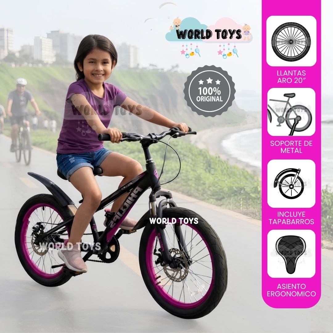 BICICLETA DEPORTIVA ARO 20 «PHILLIPS» LLANTAS ANCHAS - 2