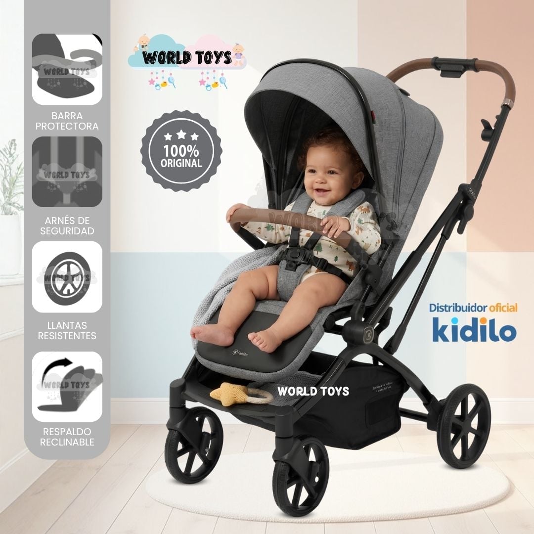 COCHE MALETA DE LUJO «KINDY» KIDILO GRAY - 2
