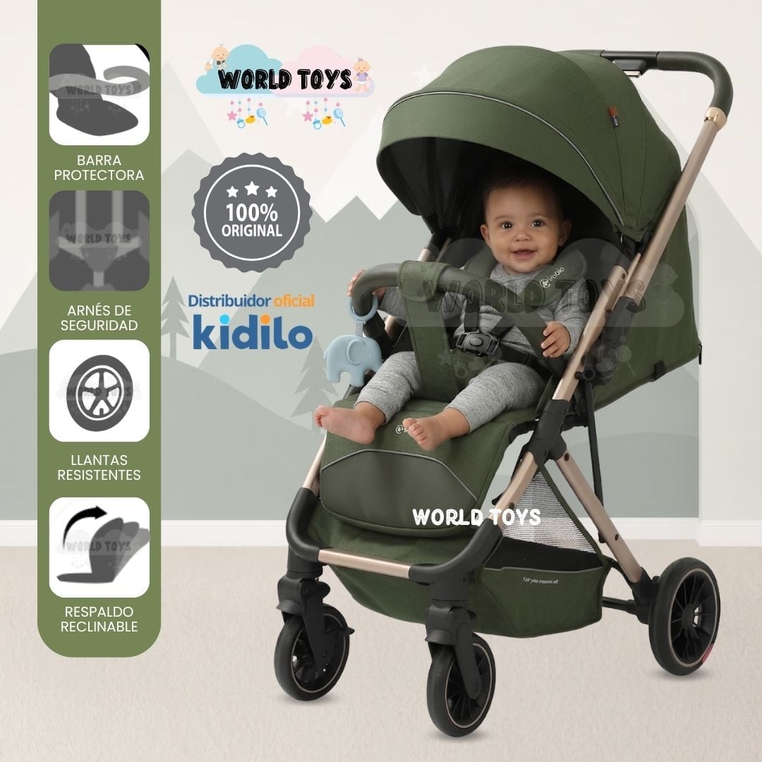 COCHE MALETA DE LUJO «YURID» KIDILO MANGO REVERSIBLE GREEN - 2