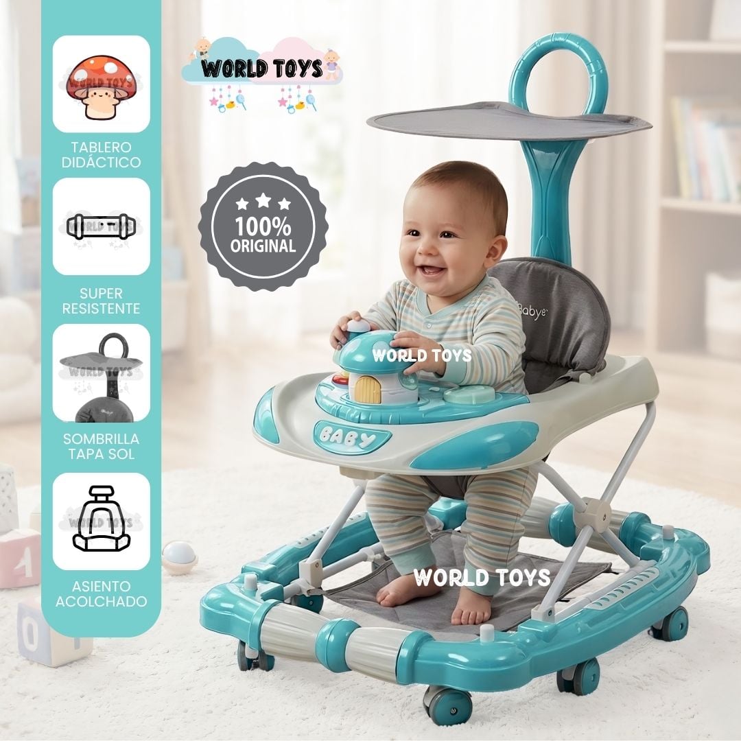 ANDADOR CON TABLERO DIDÁCTICO «DONO» EDICIÓN LIMITADA SKY BLUE - 2