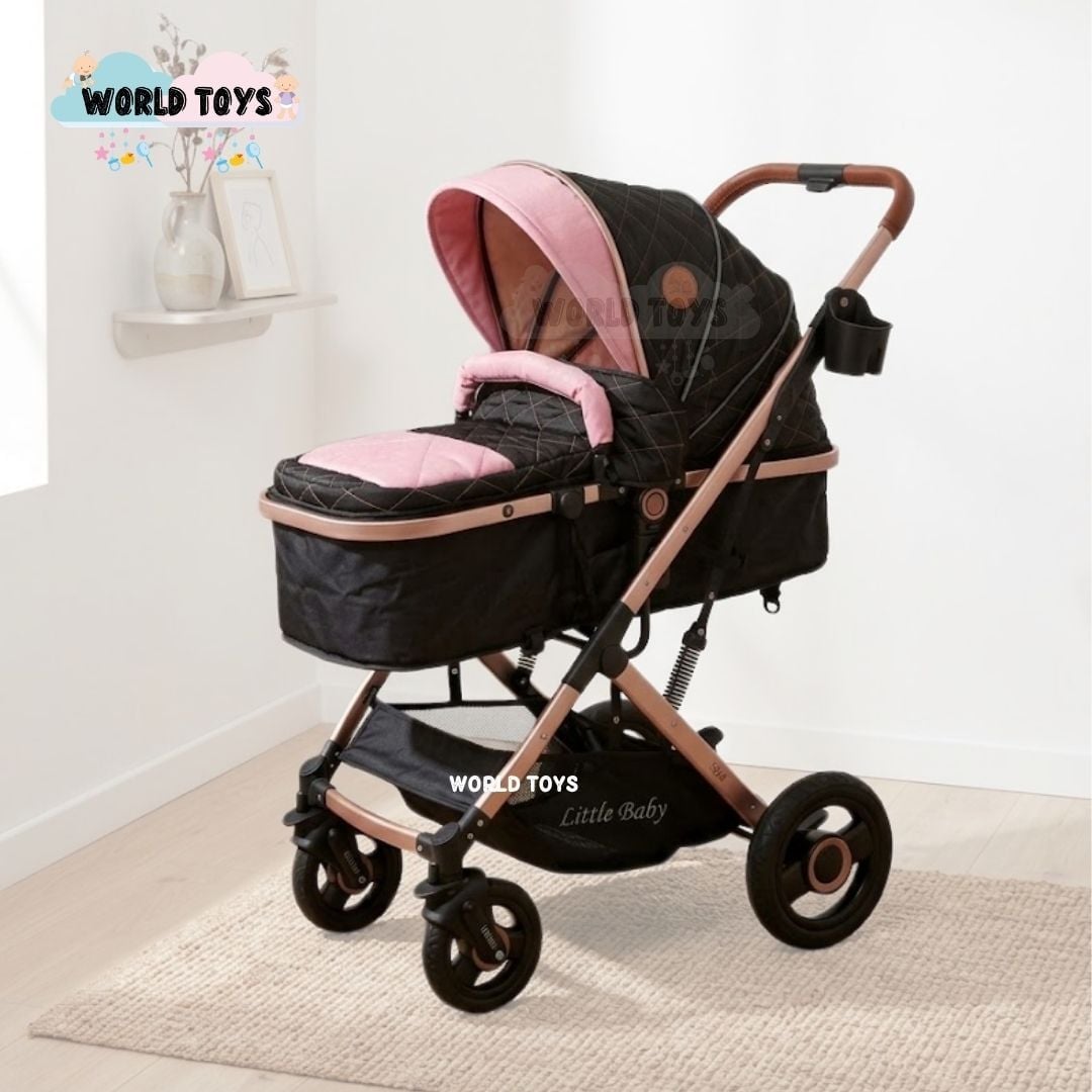 COCHE MOISÉSTRAVEL SYSTEM «STAR» EDICIÓN LIMITADA CON PAÑALERA / ROSADO - 4