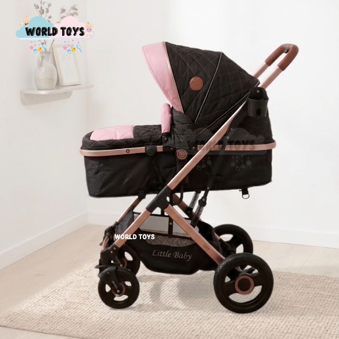 COCHE MOISÉSTRAVEL SYSTEM «STAR» EDICIÓN LIMITADA CON PAÑALERA / ROSADO - 6