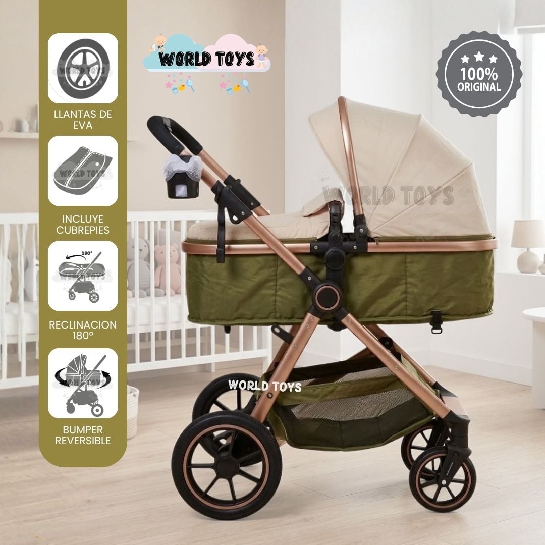 COCHE MOISÉS TRAVEL SYSTEM «OLIVER» COLECCIÓN EXCLUSIVA GREEN - 2