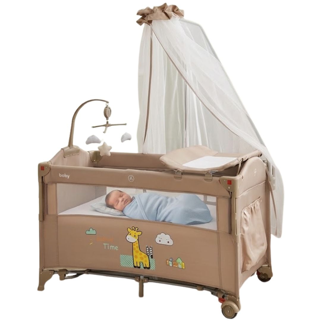 CUNA COLECHO CORRAL «BIANCA» DE LUJO KIDILO CON COLCHÓN - 1