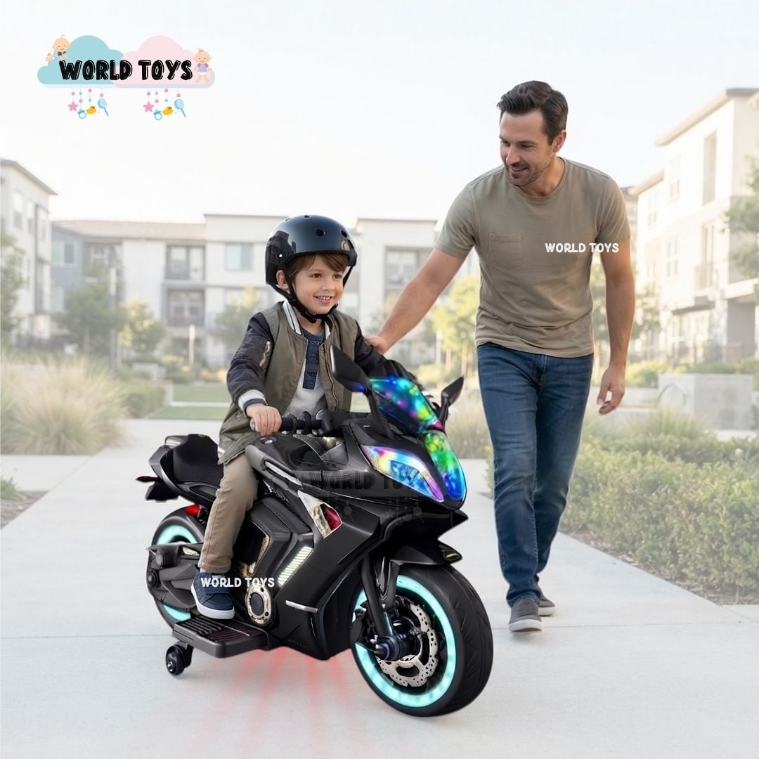 MOTO A BATERÍA PARA NIÑOS «NINJA» CON LUCES LED EDICIÓN EXCLUSIVA - 3
