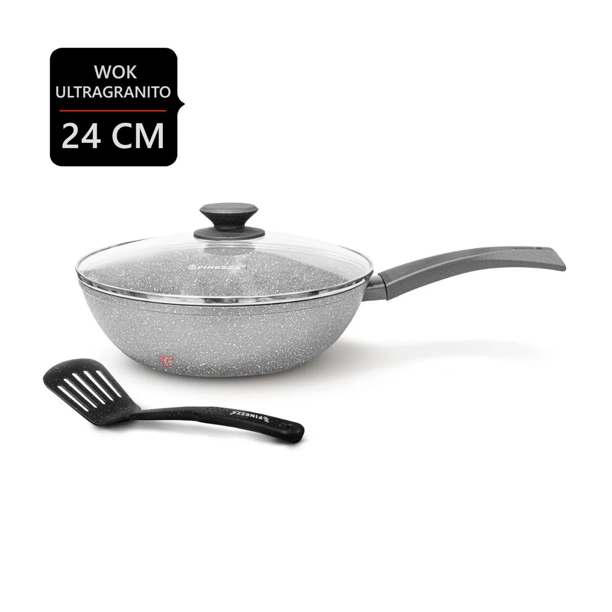 SARTÉN FINEZZA FZ-W324TM GRANITO GRIS OSCURO ANTIADHERENTE - 1