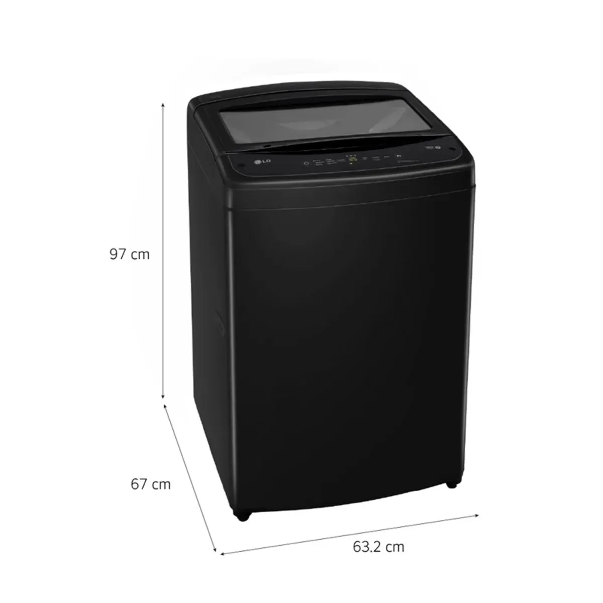 LAVADORA LG 16 KG CARGA SUPERIOR TURBODRUM™ WT16OBVTB – ONYX NEGRO - 2