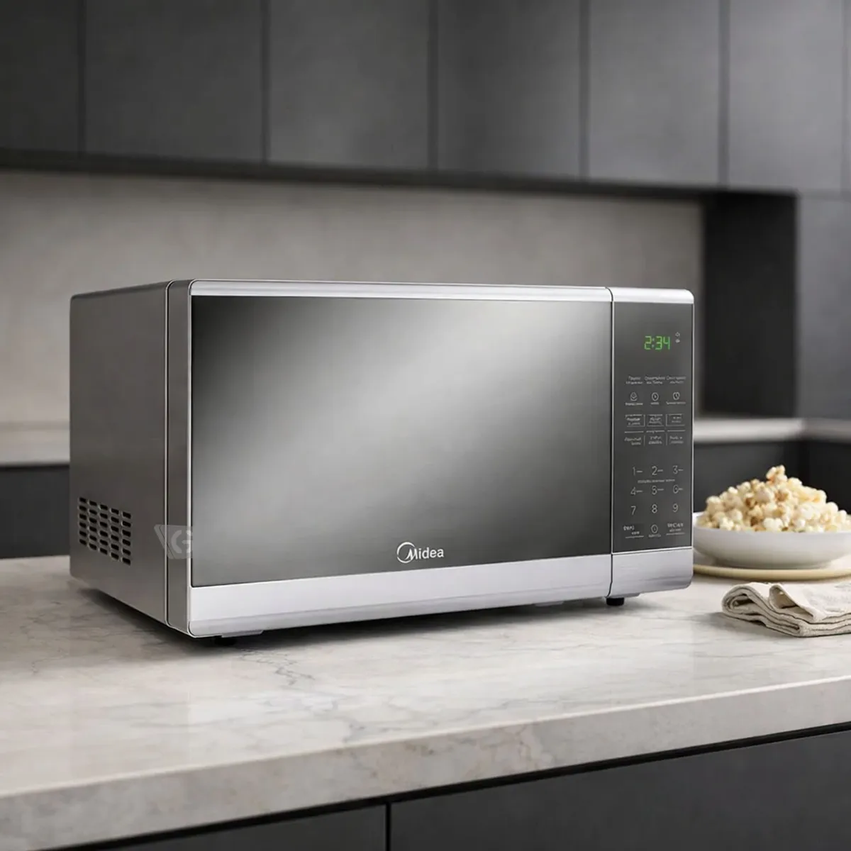 HORNO MICROONDAS 20L PRACTIA PUERTA ESPEJO MMDF07S2MG-PE MIDEA - 6