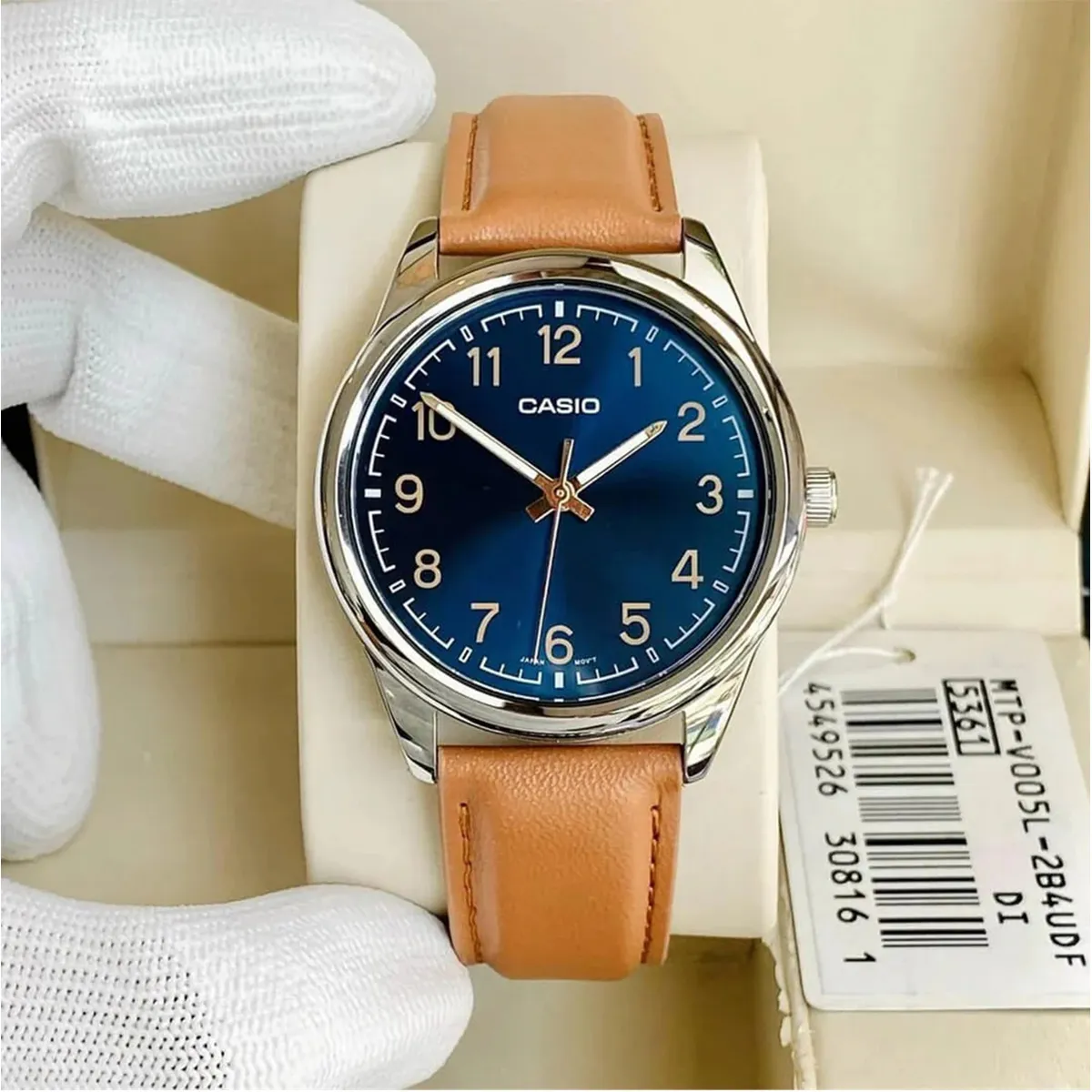 RELOJ CASIO MTP-V005L-2B4 HOMBRE CUERO MARRÓN - 5