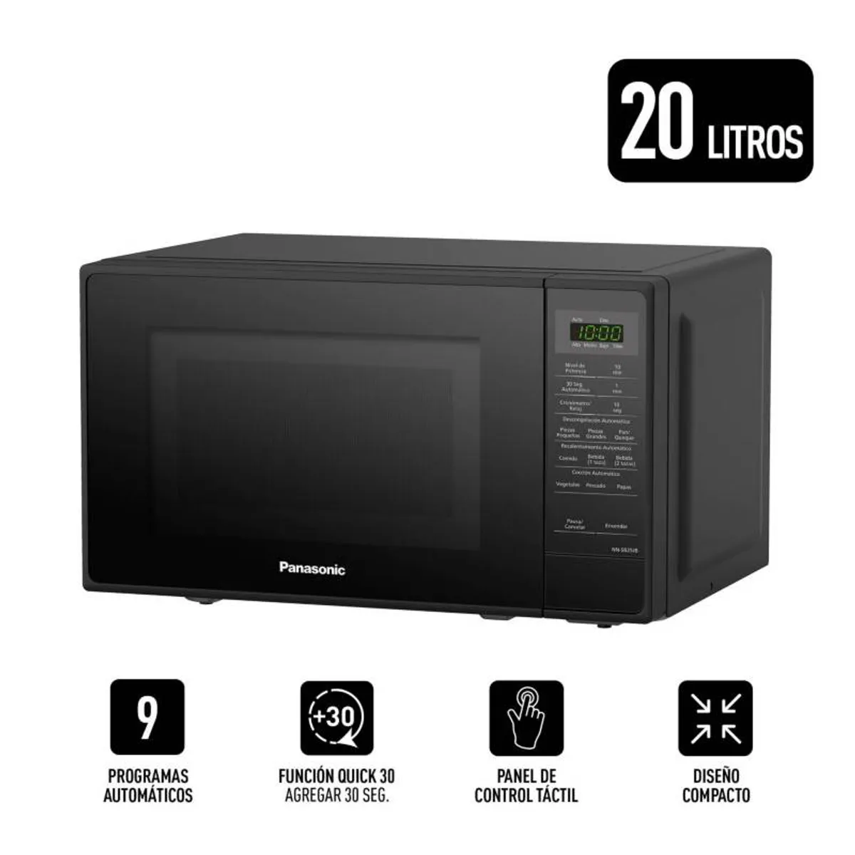 MICROONDAS PANASONIC NN-SB25JBRPK NEGRO 20L - 1
