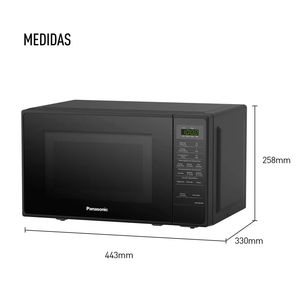 MICROONDAS PANASONIC NN-SB25JBRPK NEGRO 20L - 2