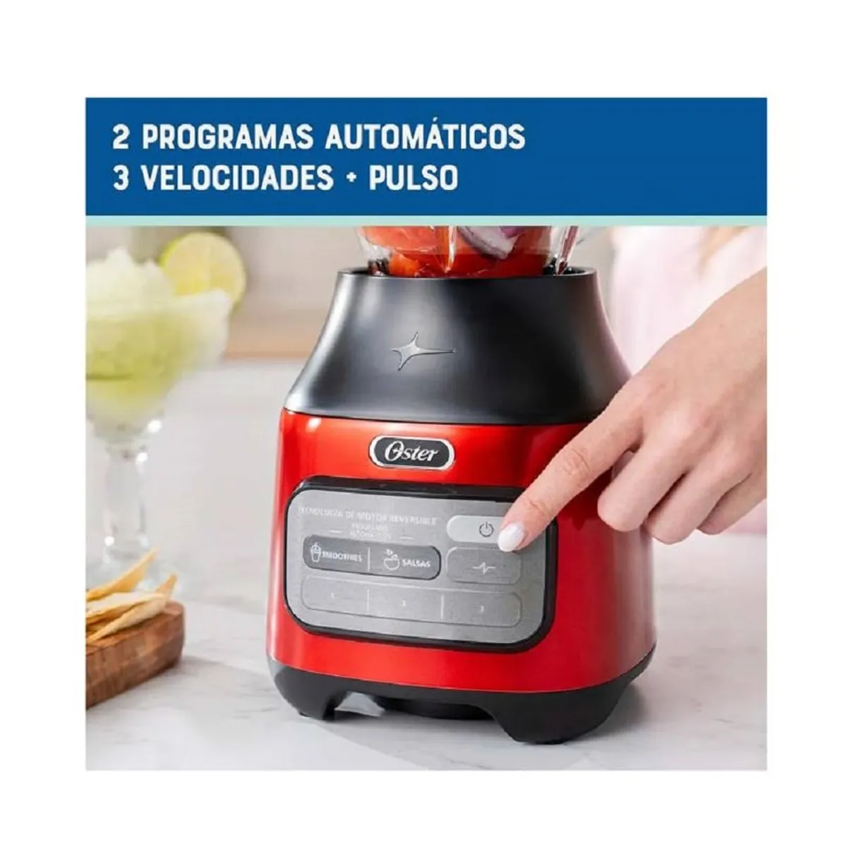 LICUADORA CON TECNOLOGÍA DE MOTOR REVERSIBLE BLSTPEG-CRT 3 VELOCIDADES - 4