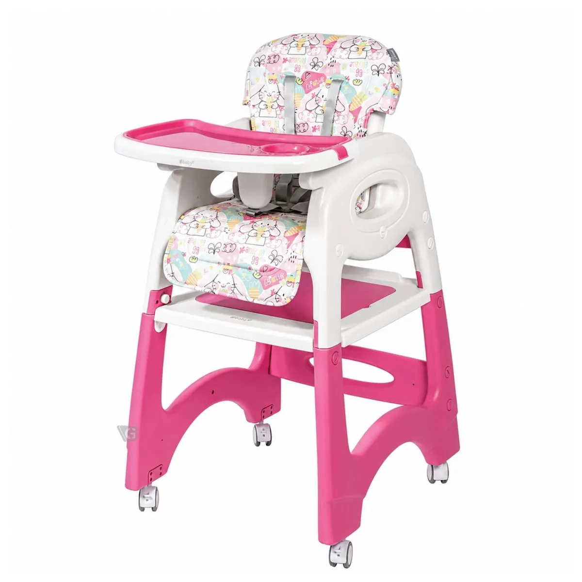 SILLA DE COMER ESCRITORIO LARA EB645-1 ROSA CONEJOS - 2