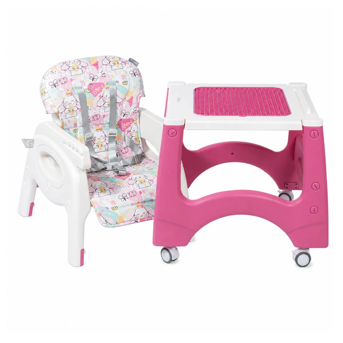 SILLA DE COMER ESCRITORIO LARA EB645-1 ROSA CONEJOS - 3