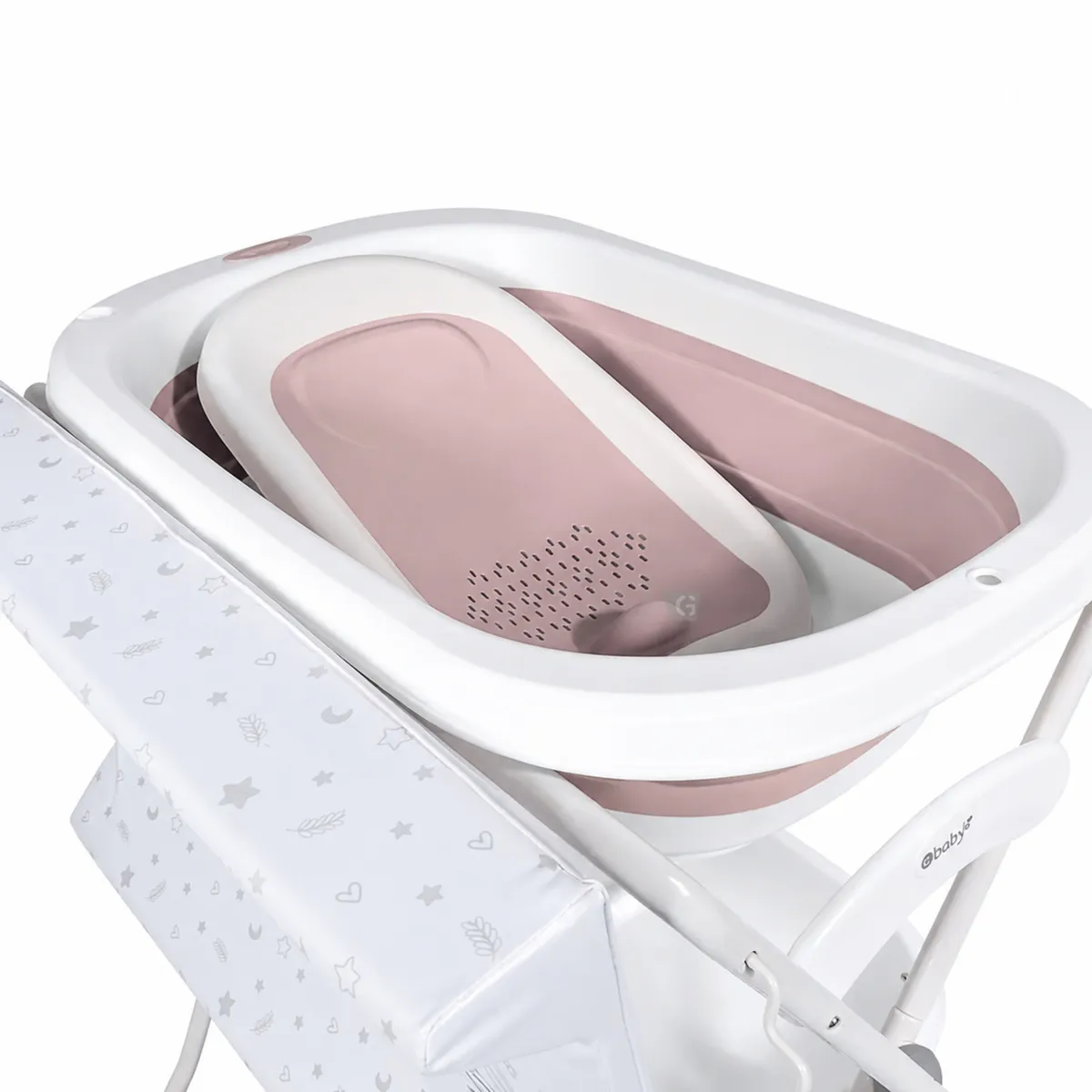BAÑERA CAMBIADOR SPARK ROSADO - EBABY 821-1 - 4