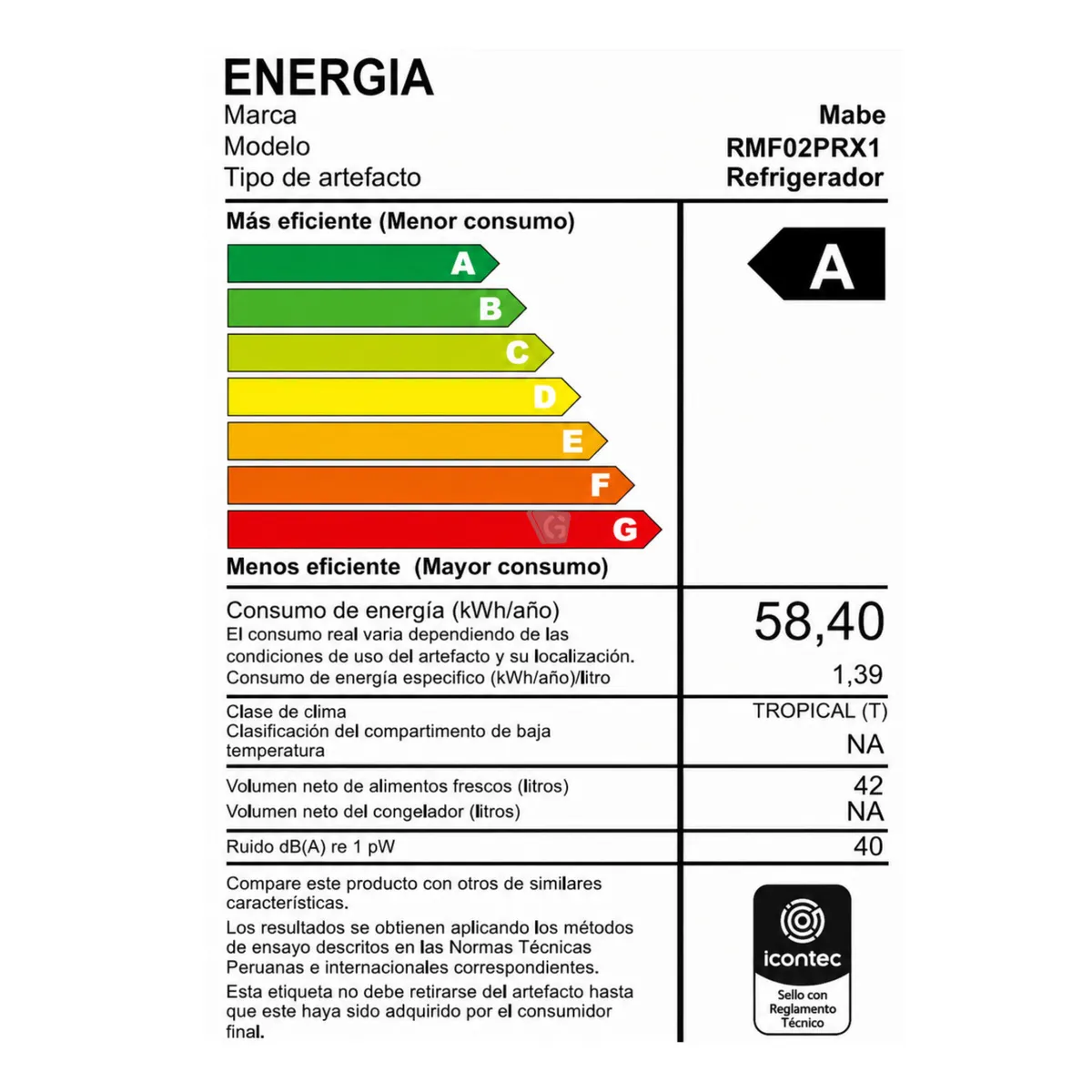 FRIGOBAR 42 L BRUTOS INOX MABE RMF02PRX1 - 7