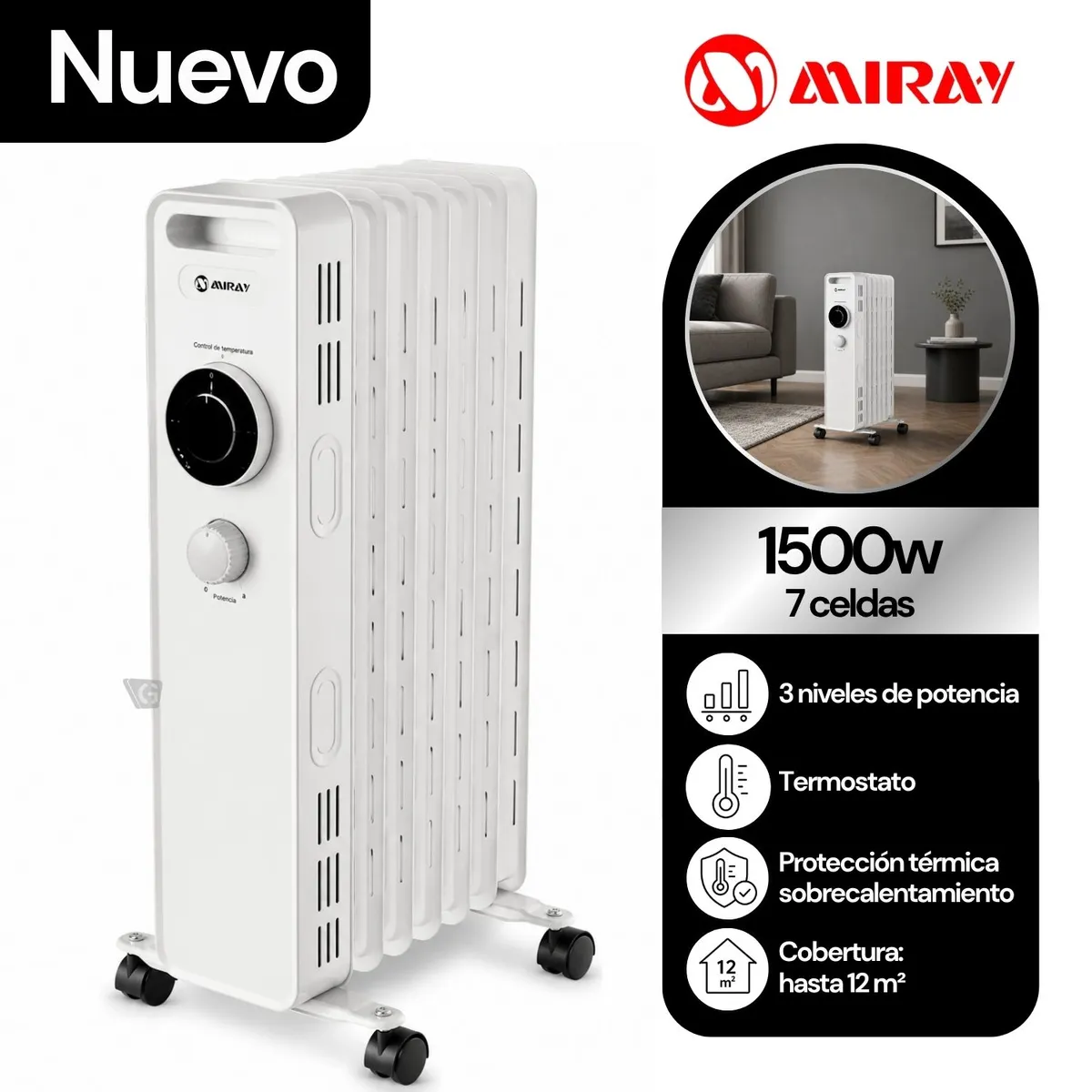 ESTUFA TERMO RADIADOR MIRAY TRM-704 - 1