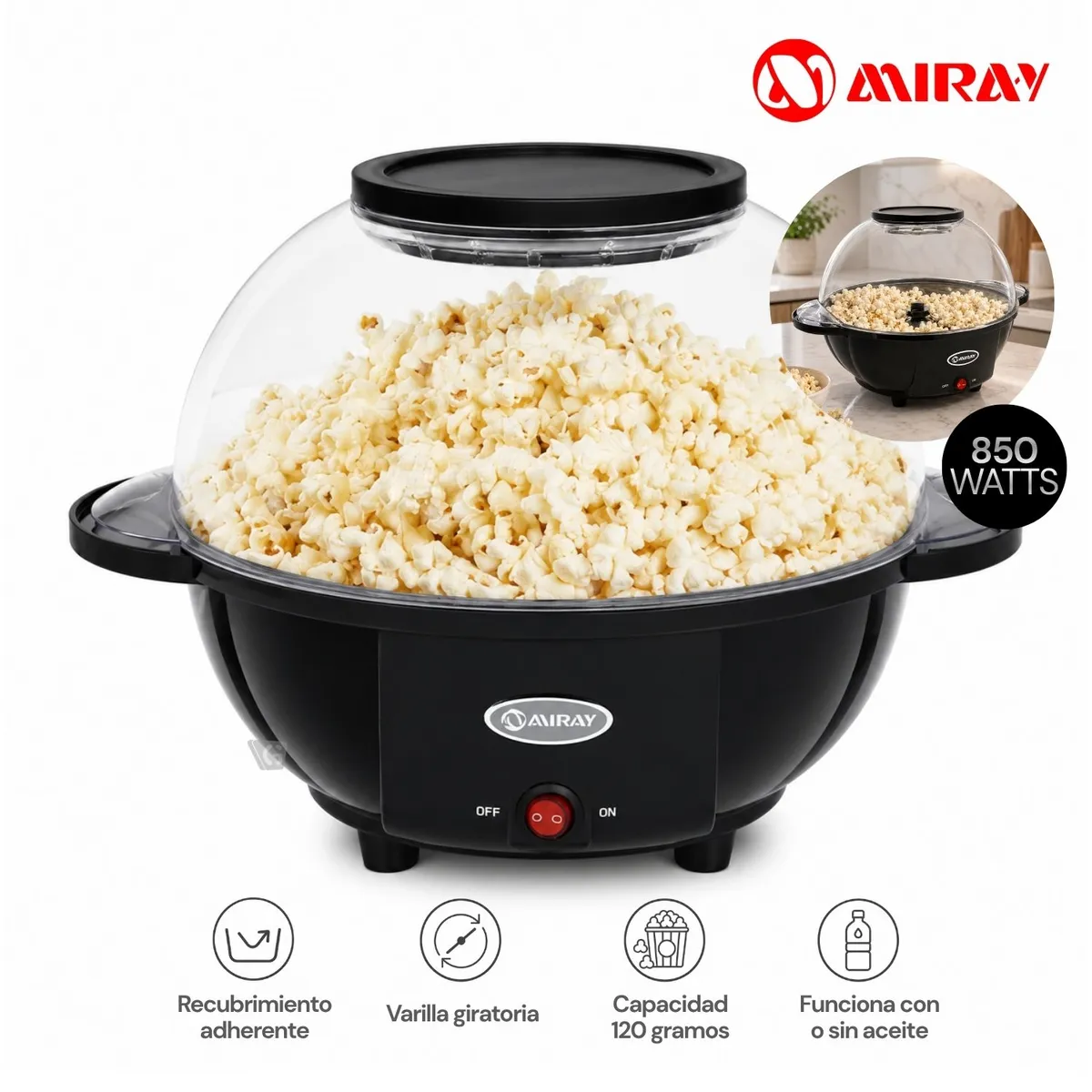 MÁQUINA POP CORNERA MIRAY POPM-14 120GR - 1