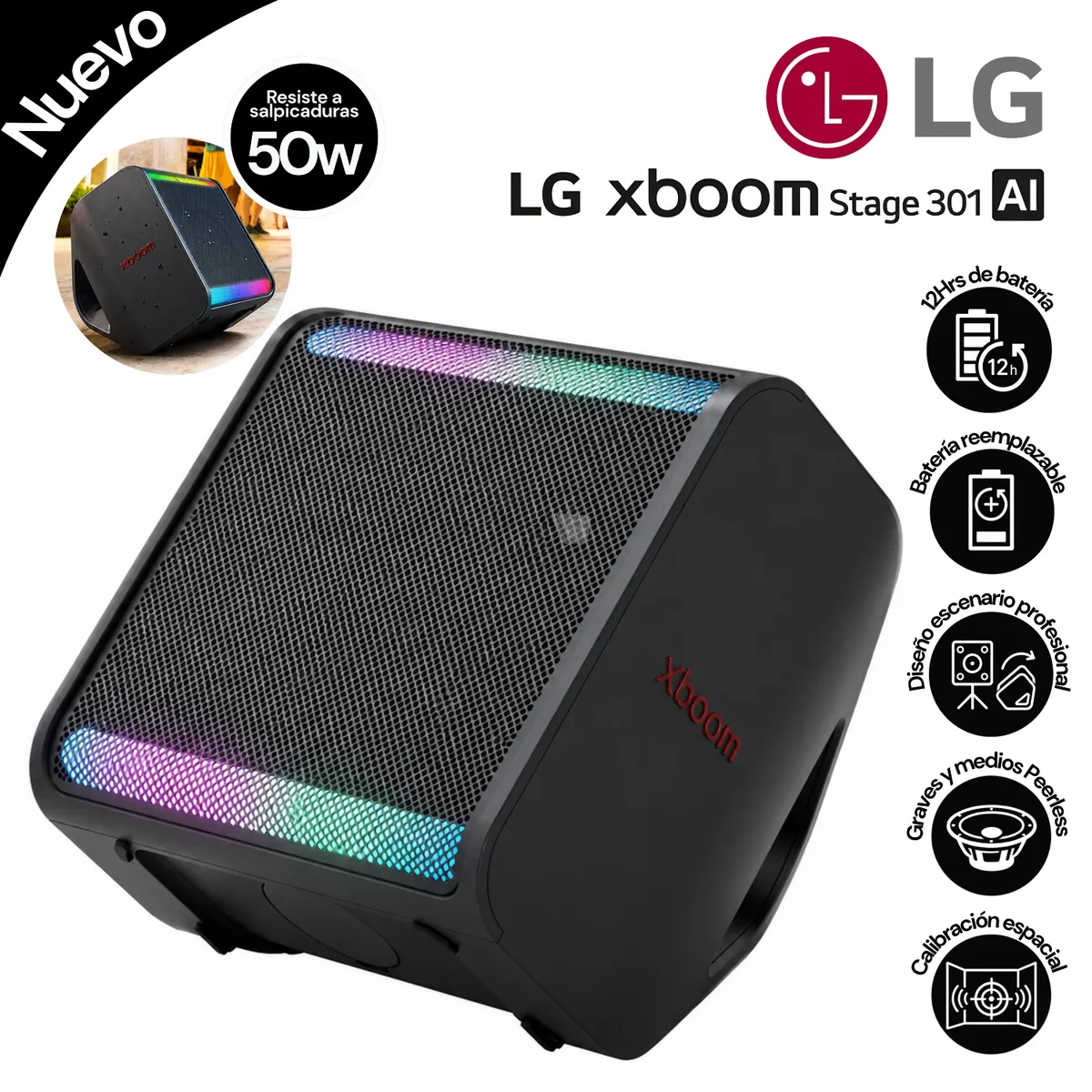 PARLANTES BLUETOOTH LG XBOOM STAGE301 BY WILL.I.AM - 1
