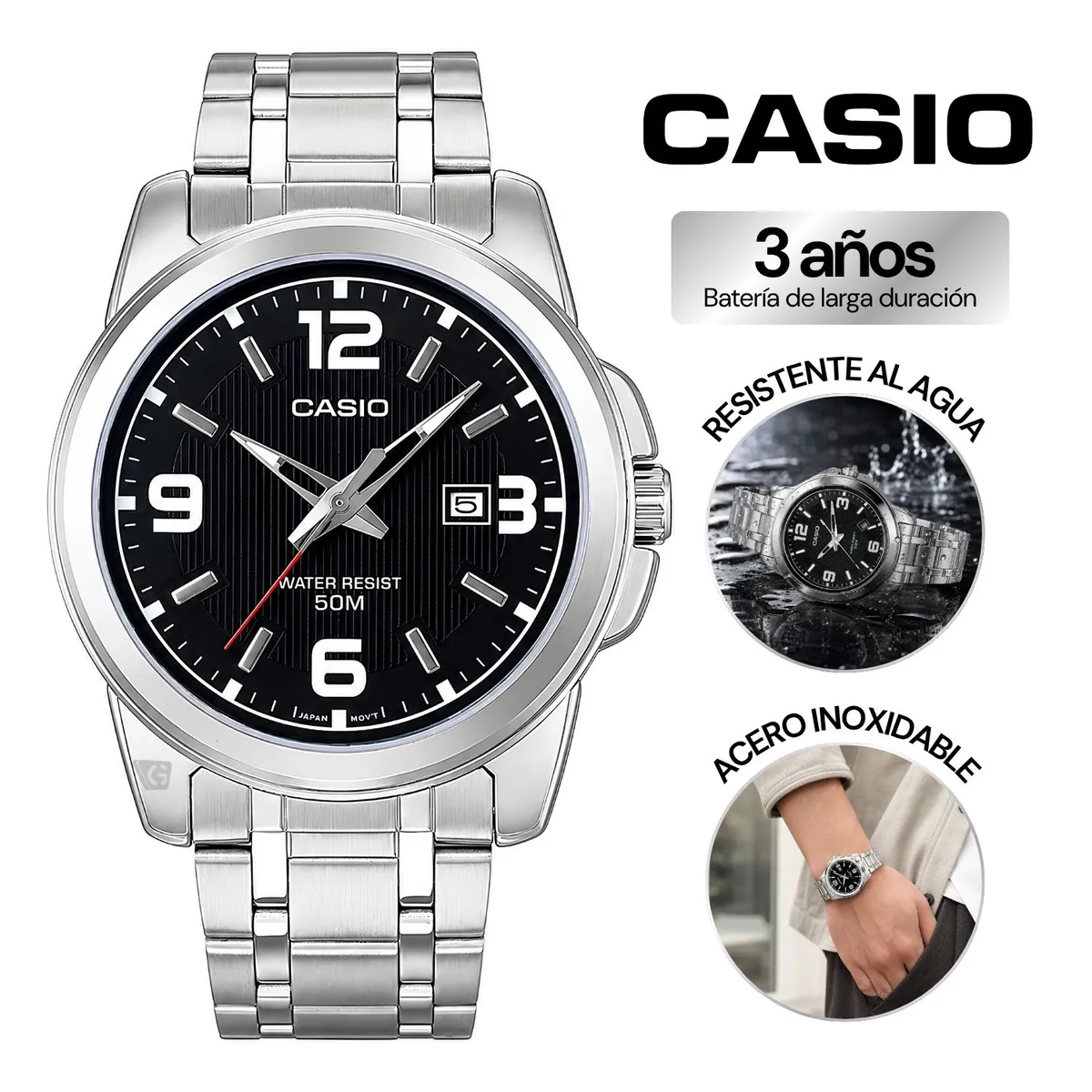 RELOJ CASIO MUJER LTP-1314D-1AV - 1