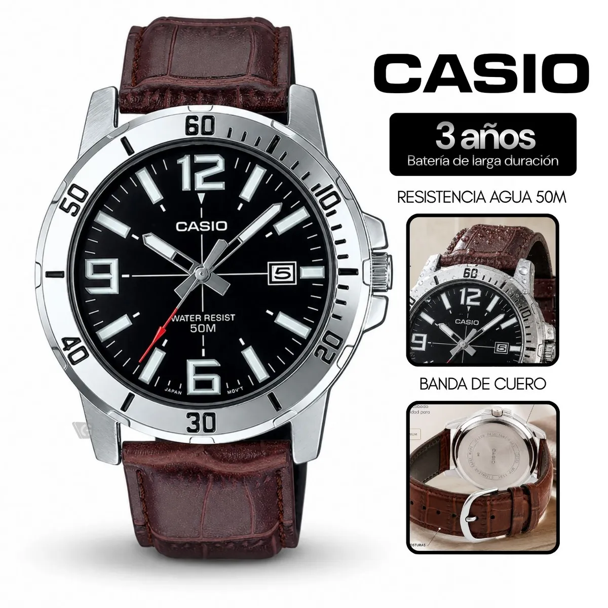 RELOJ CASIO ANÁLOGO MTP-VD01L-1BVUDF HOMBRE - 1