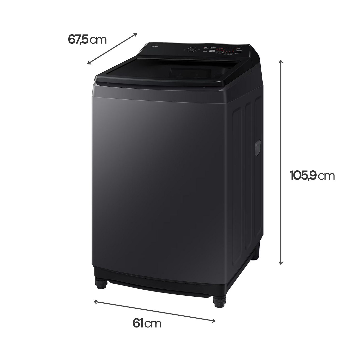 LAVADORA ECOBUBBLE 13KG GRIS GRAFITO SAMSUNG WA40F13E4CPE - 4
