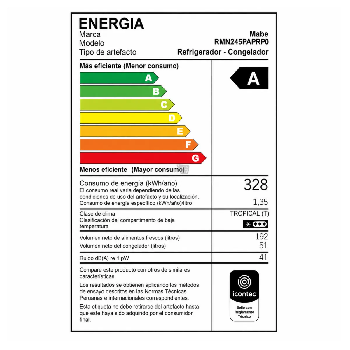 REFRIGERADORA TECINVERTER 243L NETOS BLACK MABE RMN245PAPRP0 - 7