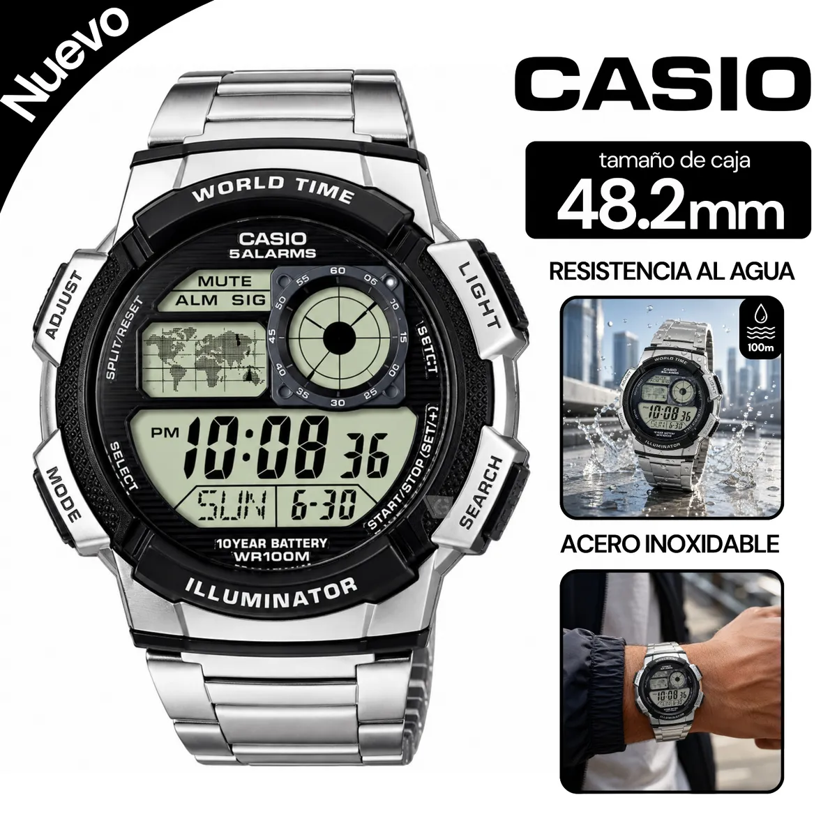 RELOJ CASIO DE HOMBRE AE-1000WD-1AV - 1