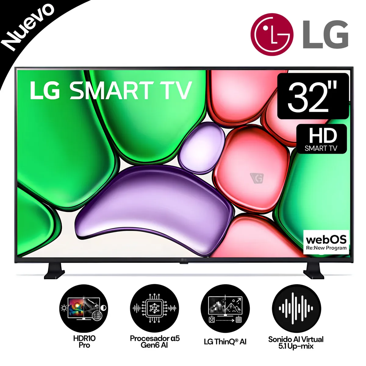 TELEVISOR LG SMART TV 32 LED HD 32LB650BPSA - 1