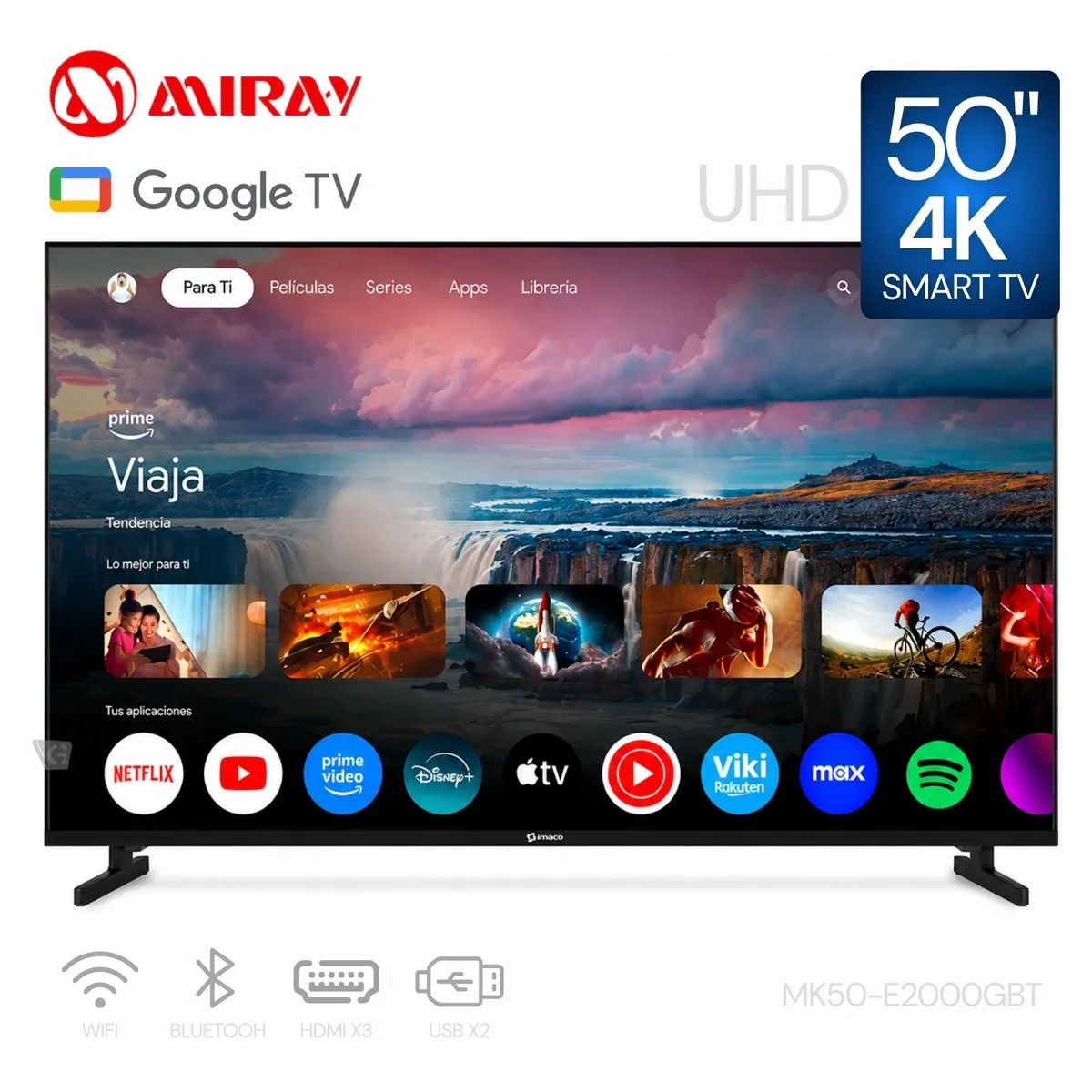 TELEVISOR MIRAY GOOGLE TV LED 4K UHD 50 MK50-E2000GBT - 1