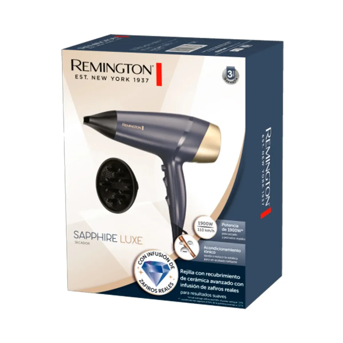 SECADORA DE CABELLO REMINGTON SAPPHIRE LUXE D5805 - 2