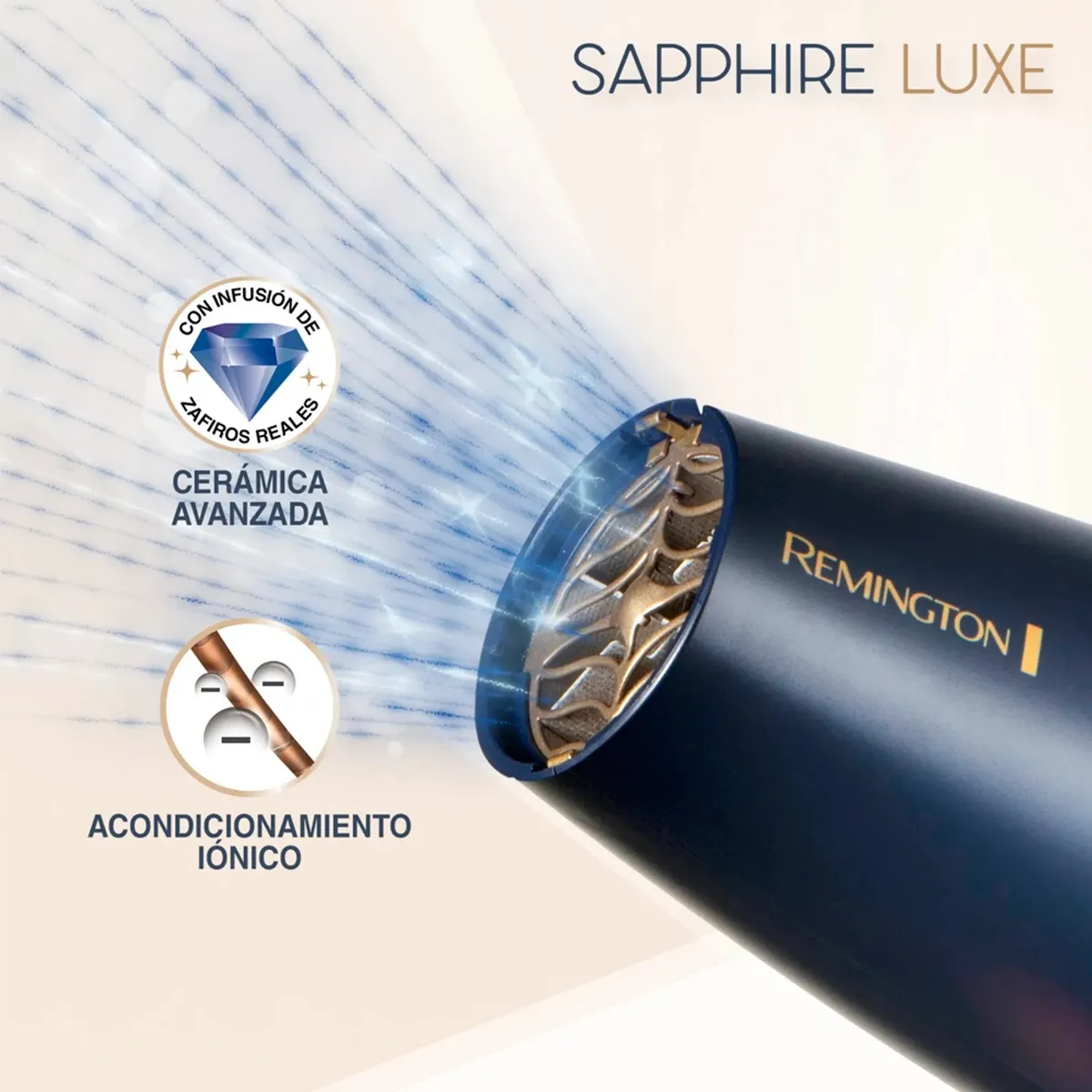 SECADORA DE CABELLO REMINGTON SAPPHIRE LUXE D5805 - 3