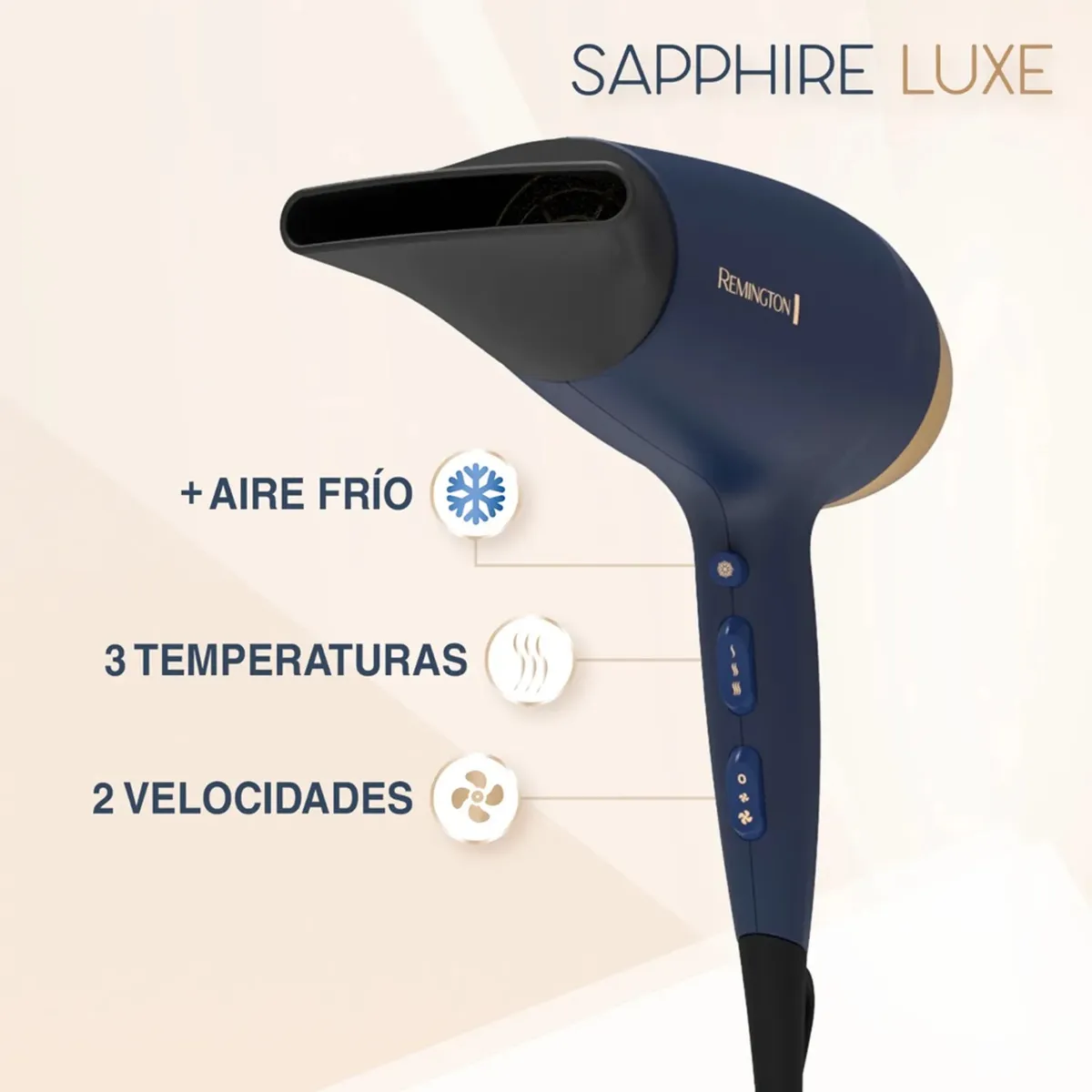 SECADORA DE CABELLO REMINGTON SAPPHIRE LUXE D5805 - 4