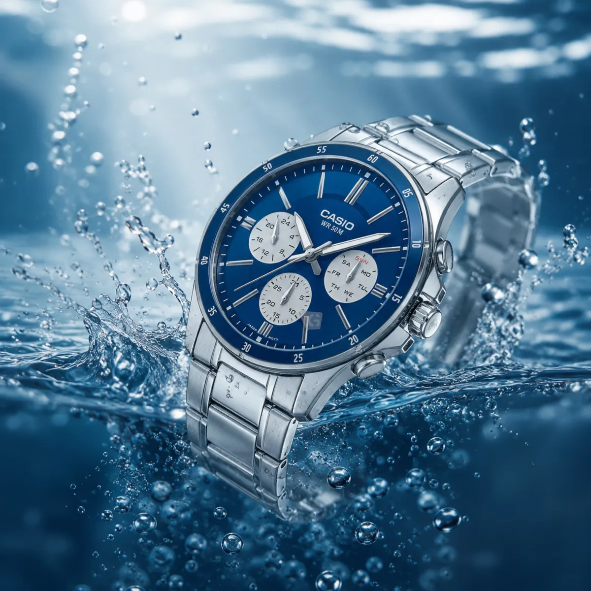 RELOJ CASIO PARA HOMBRE MTP-1374D-2A3V - 3