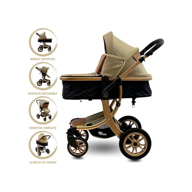 COCHE CUNA CONFORT KIDS ALFA BEIGE MOISÉS - 1