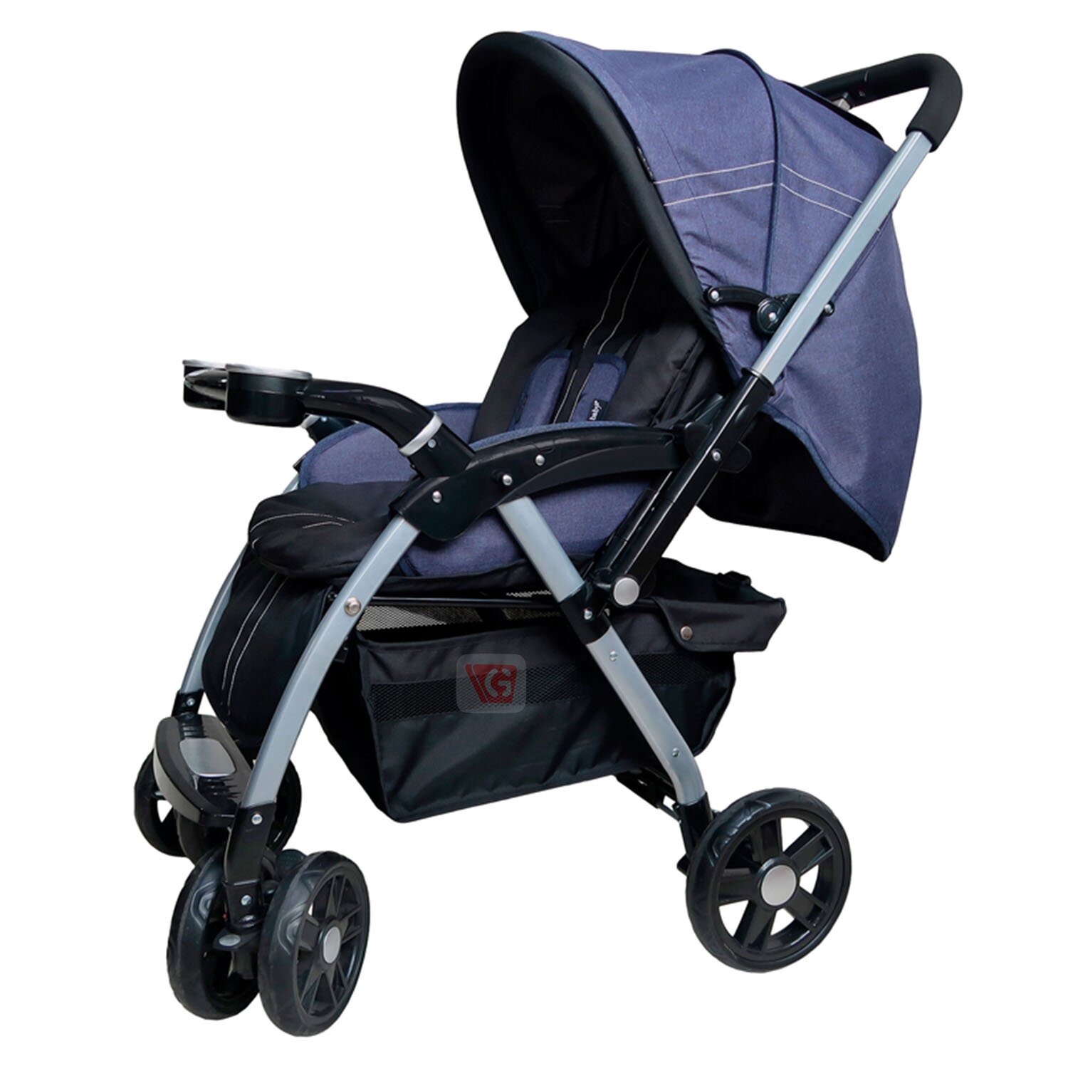 COCHE CUNA EBABY ROSSI EB1130 AZUL TRAVEL SYSTEM BLUE - 2